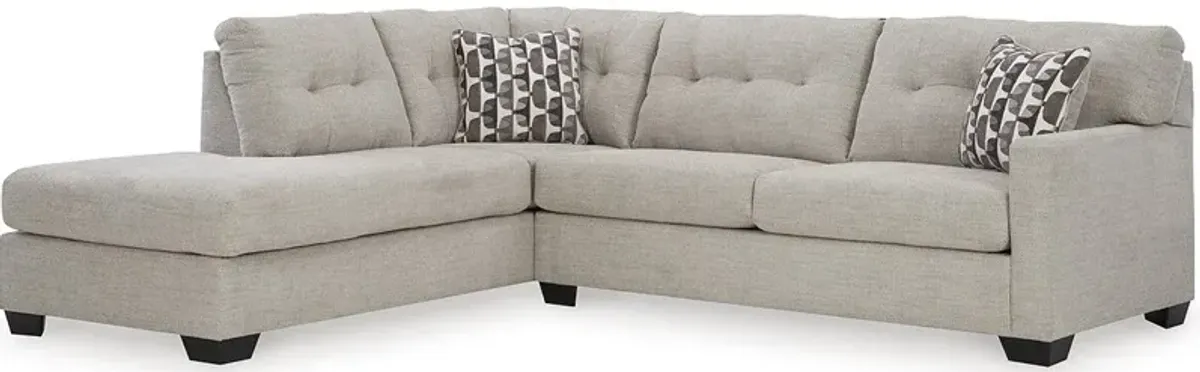 Greta Taupe 2 Pc. Sleeper Sectional W/ Chaise (Reverse)