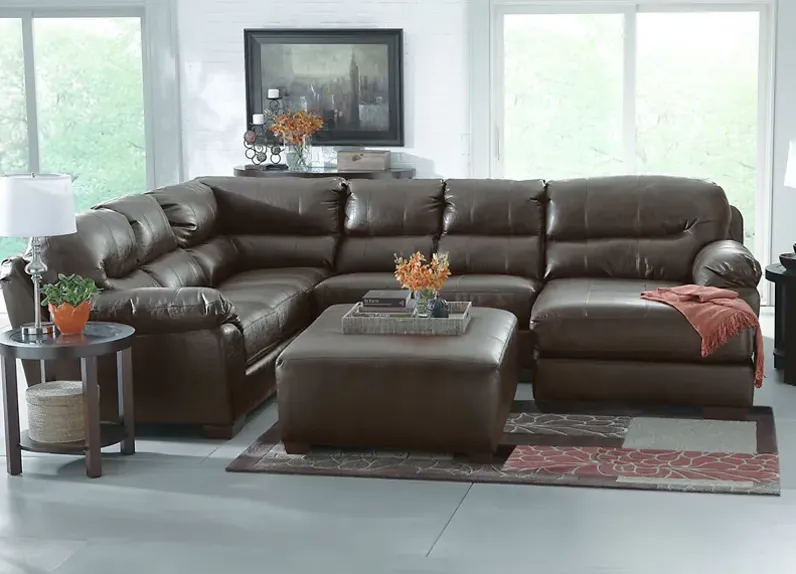 Liam Godiva 3 Pc. Sectional W/ Armless Loveseat & Chaise