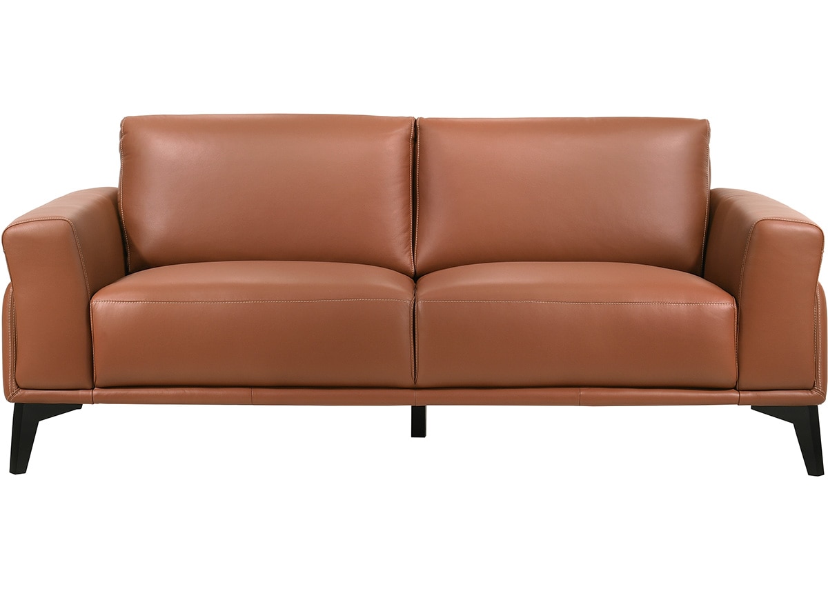 Arezzo Terracotta 3 Pc. Leather Living Room