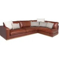 Calliope Leather 3 Pc. Sectional W/ Armless Chair