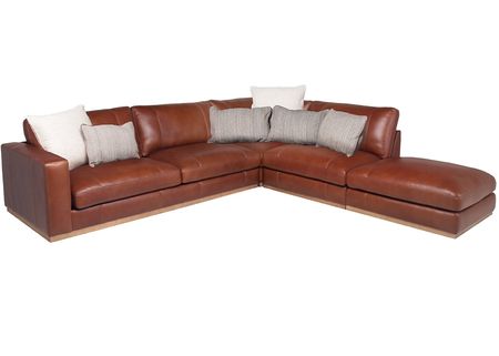 Calliope Leather 4 Pc. Sectional W/ Ottoman