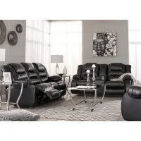 Sanders Black 3 Pc. Living Room