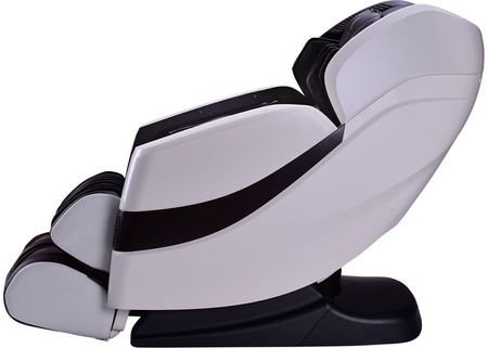 Enlighten Brown and White Massage Chair