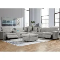 Palmer 6 Pc. Power Sectional W/ Power Headrests & Two Armless Chairs