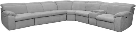 Brooklyn Gray 6 Pc. Power Sectional W/ Adjustable Headrests