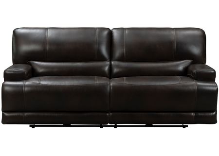 Bowery Chocolate Leather 3 Pc. Power Living Room