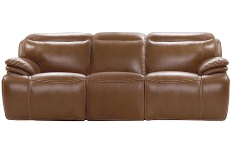 Isaac Brown Leather 3 Pc. Zero Gravity Power Reclining Living Room W/ Power Headrests