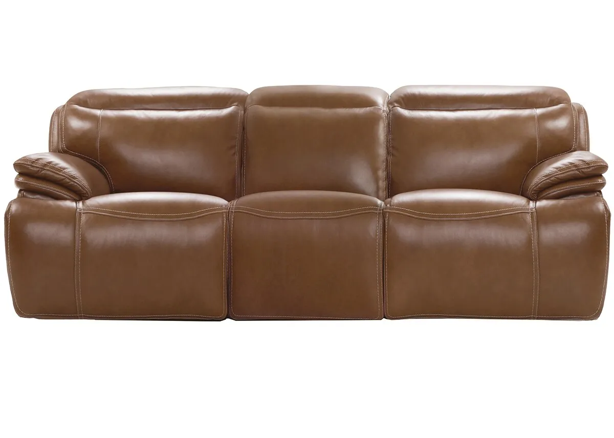 Isaac Brown Leather 3 Pc. Zero Gravity Power Reclining Living Room W