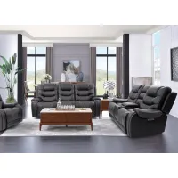 Durango Charcoal 2 Pc. Power Reclining Living Room W/ Power Headrests