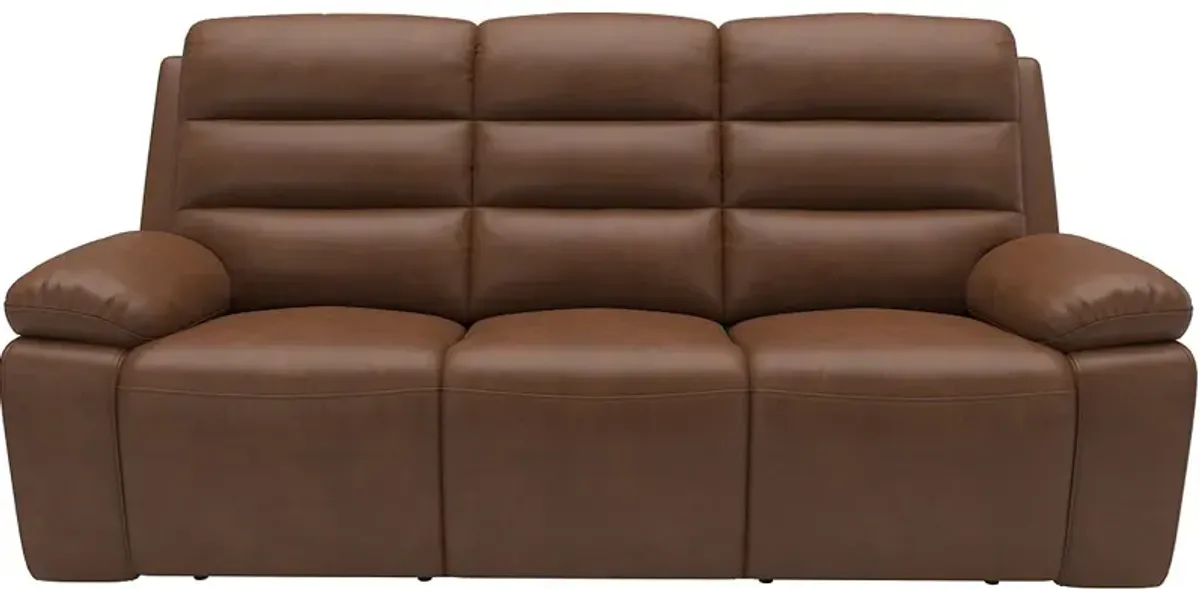 Duke Brown Leather 3 Pc. Power Reclining Living Room W/ Power Headrests