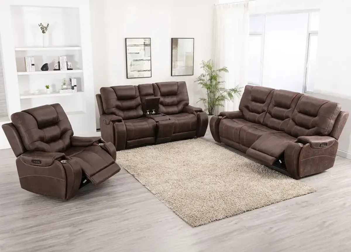 Baxter II Brown 2 Pc. Power Reclining Living Room W/ Power Headrests