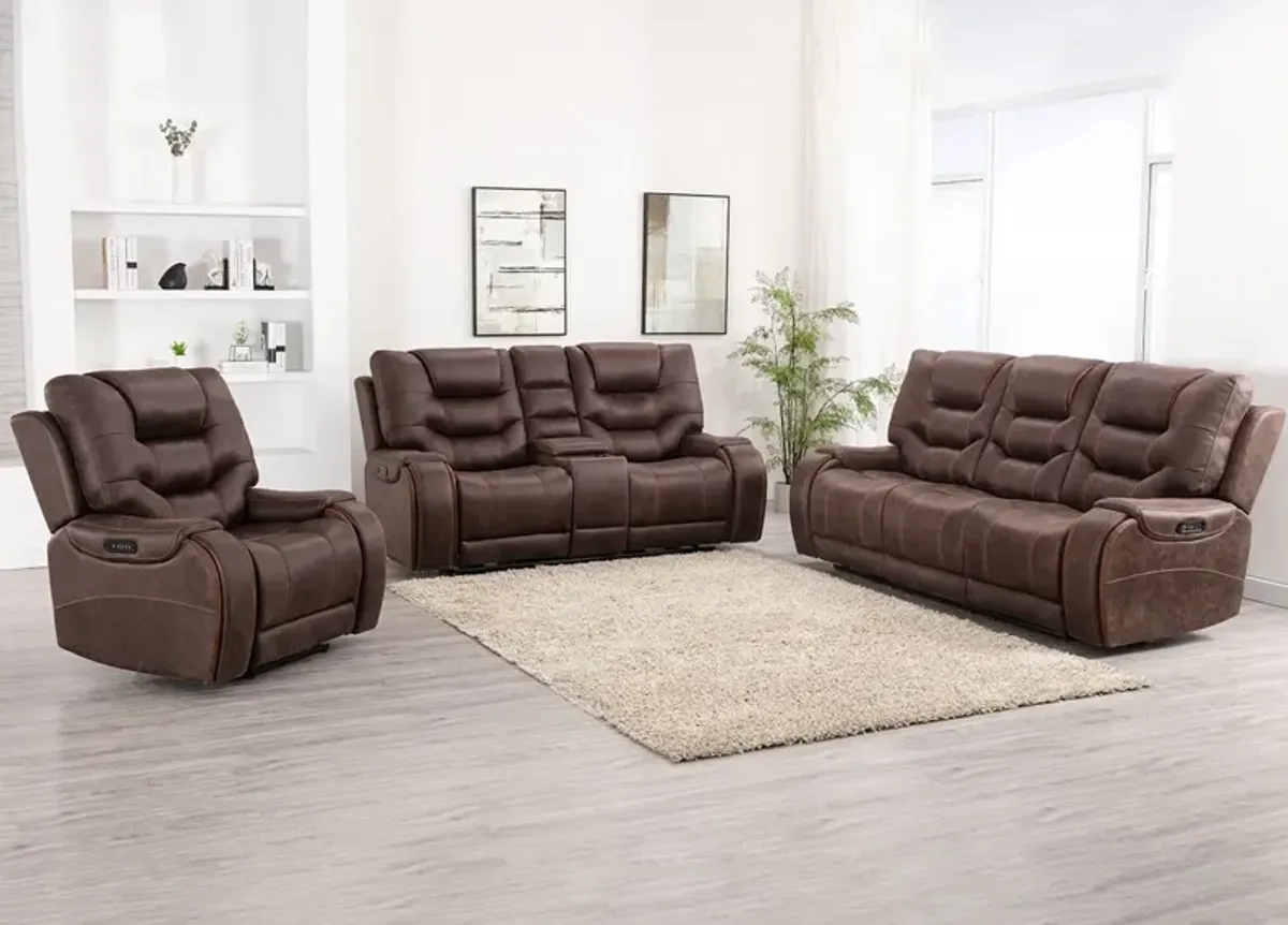 Baxter II Brown 2 Pc. Power Reclining Living Room W/ Power Headrests