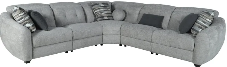Murray 5 Pc. Power Reclining Sectional W/ Power Headrests & 2 Armless Chairs