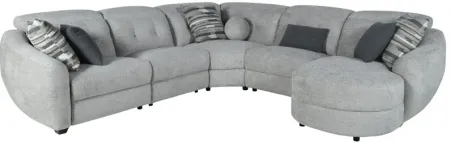 Murray 5 Pc. Power Reclining Sectional W/ Power Headrests Plus 2 Armless Chairs & Chaise