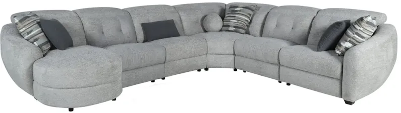 Murray 6 Pc. Power Reclining Sectional W/ Power Headrests & Chaise (Reverse)