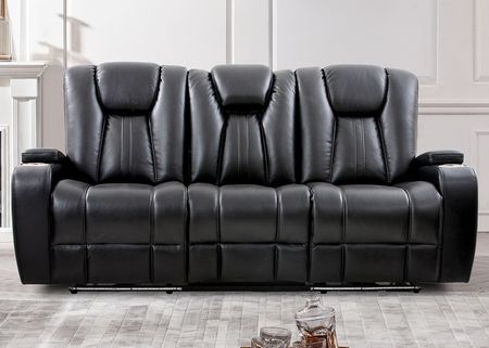 Gemini Black 3 Pc. Power Reclining Living Room W/ Power Headrests