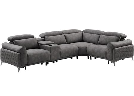 Aura 5 Pc. Power Reclining Sectional W/ Adjustable Headrests
