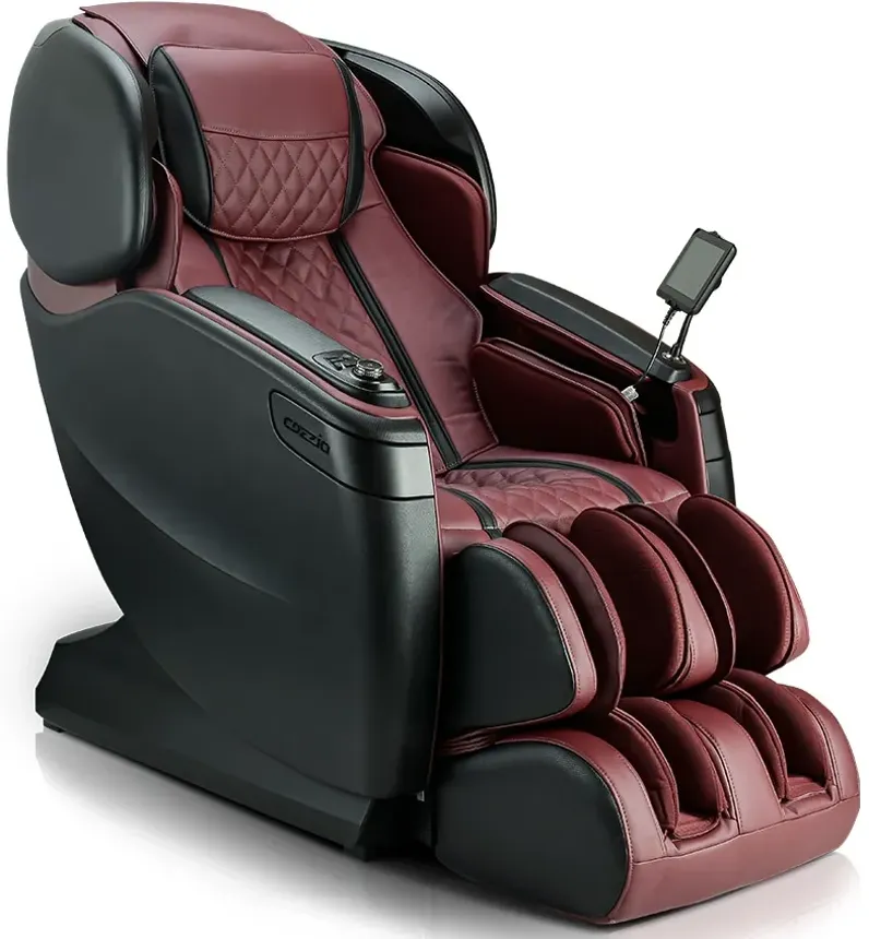 Nevaeh Burgundy/Black Massage Chair