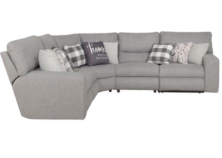 Perdita 5 Pc. Power Reclining Sectional W/ 2 Armless Chairs