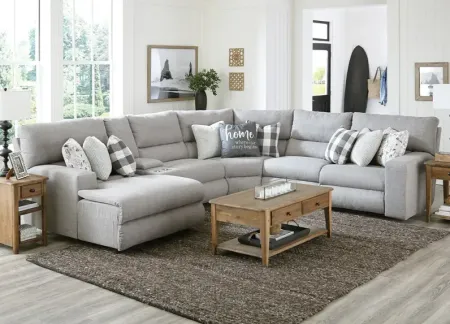 Perdita 6 Pc. Power Reclining Sectional W/ Chaise (Reverse)