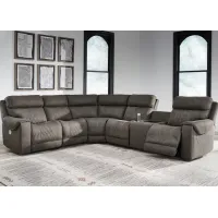 Abadon 6 Pc. Power Reclining Sectional W/ Power Headrests