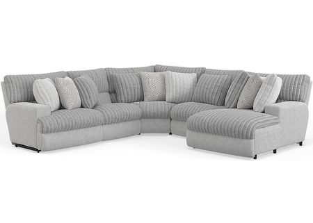 Kayen 5 Pc. Power Reclining Sectional W/ 2 Armless Chairs & Chaise