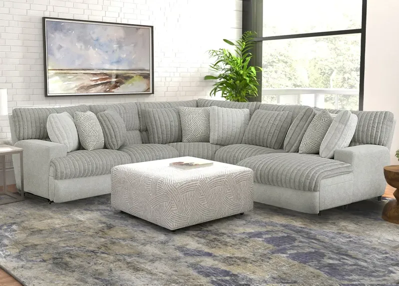 Kayen 5 Pc. Power Reclining Sectional W/ 2 Armless Chairs & Chaise