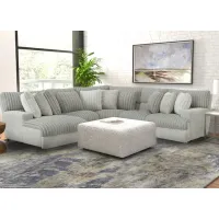 Kayen 5 Pc. Power Reclining Sectional W/ 2 Armless Chairs & Chaise (Reverse)