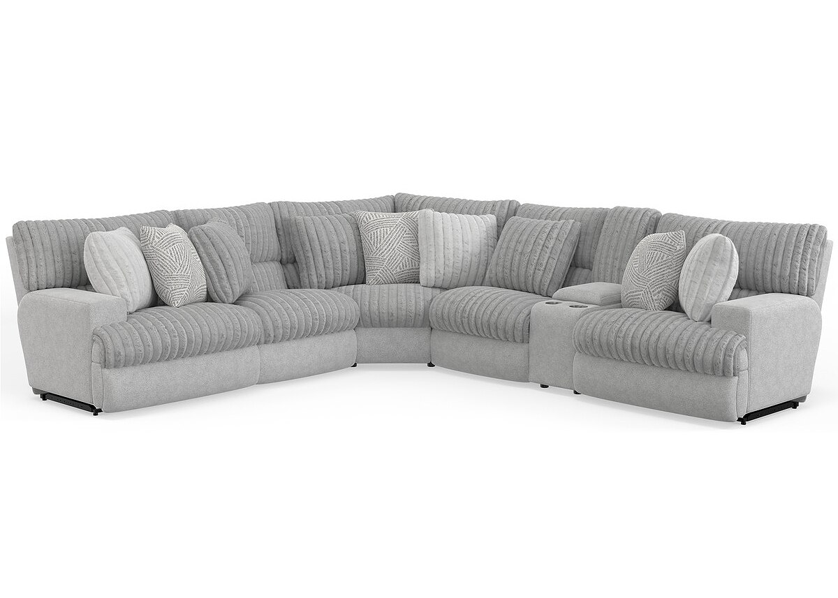 Kayen 6 Pc. Power Reclining Sectional W/ 2 Armless Chairs