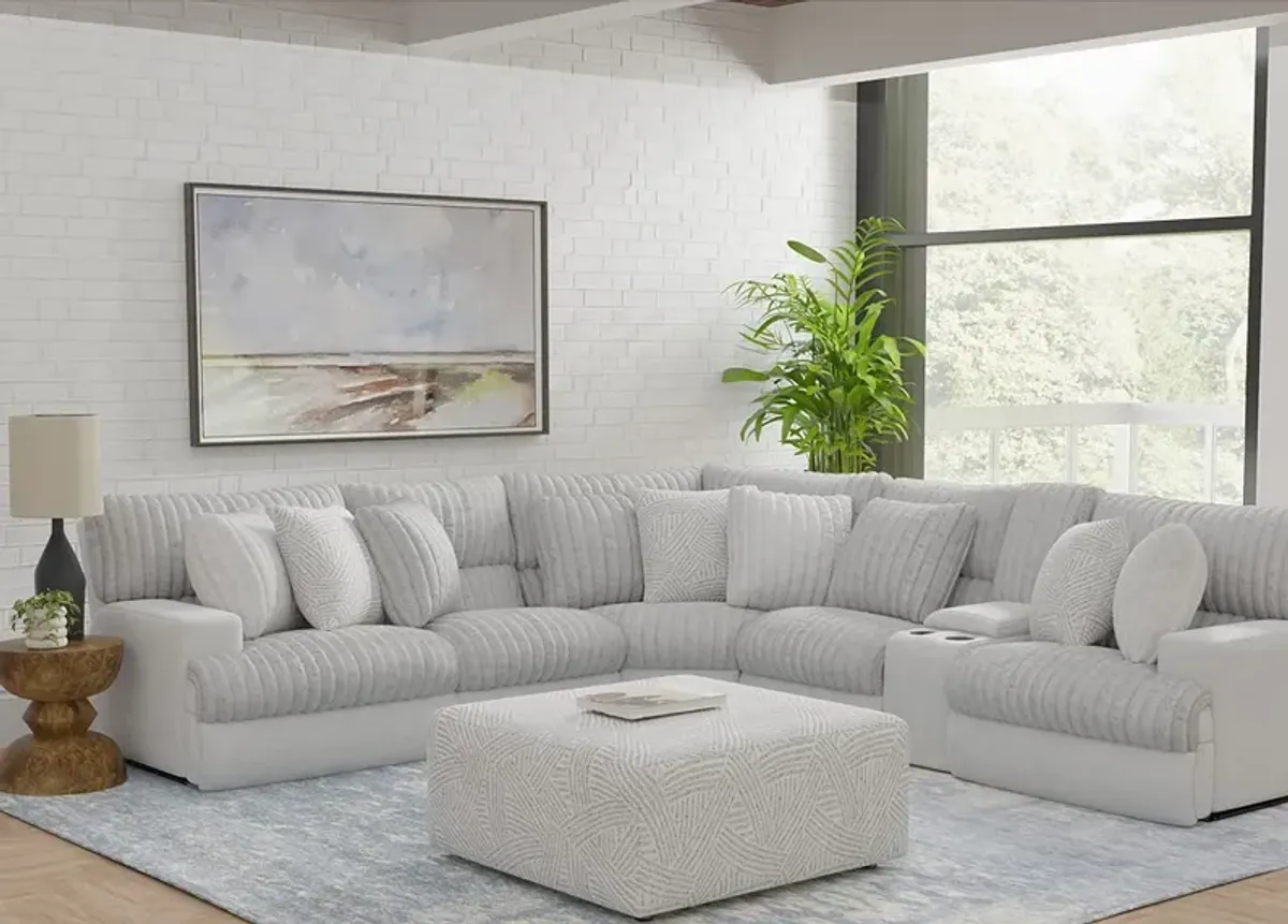 Kayen 6 Pc. Power Reclining Sectional W/ 2 Armless Chairs