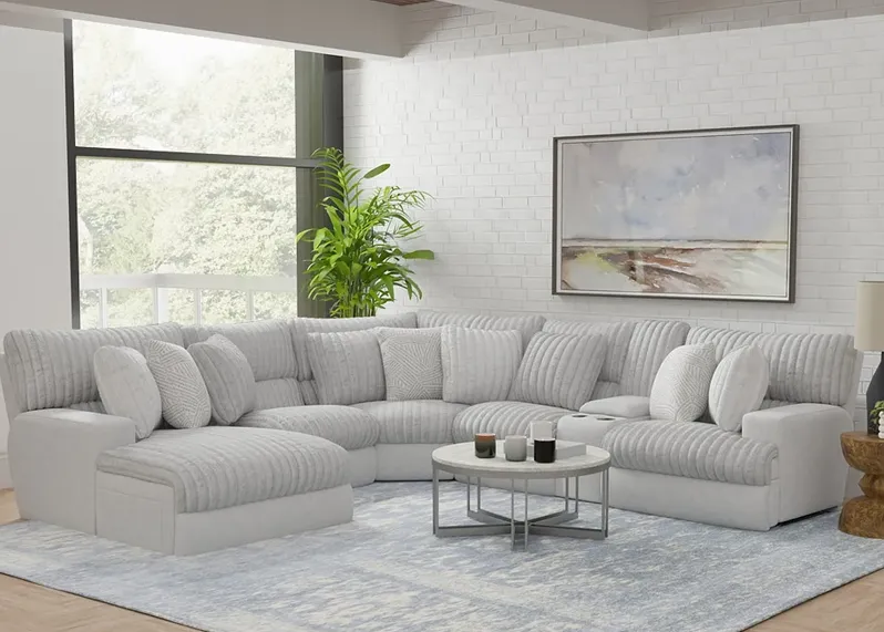 Kayen 6 Pc. Power Reclining Sectional W/ Power Chaise (Reverse)