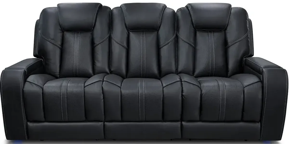 Dalton Black 2 Pc. Power Reclining Living Room W/ Power Headrests