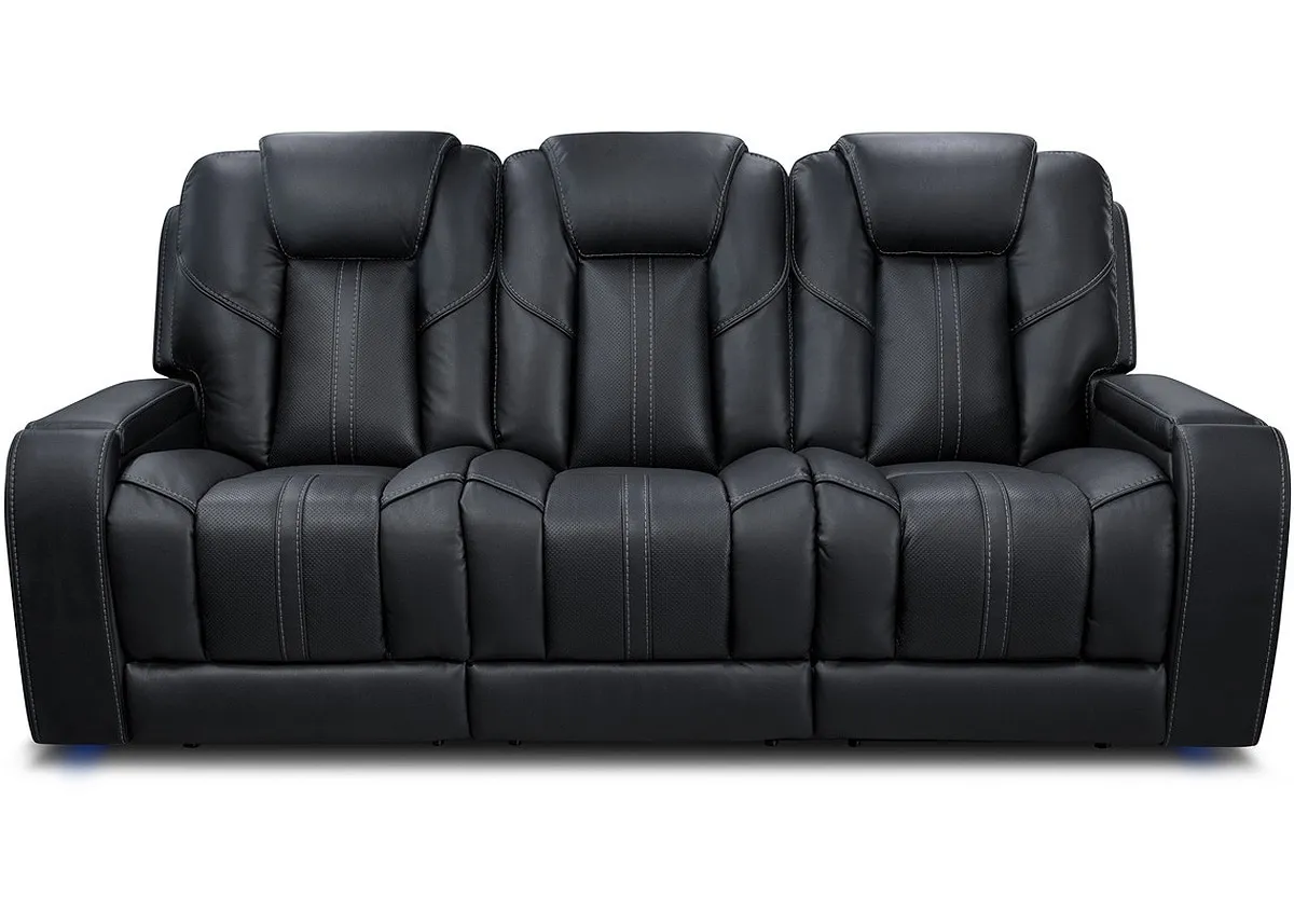 Dalton Black 3 Pc. Power Reclining Living Room W/ Power Headrests