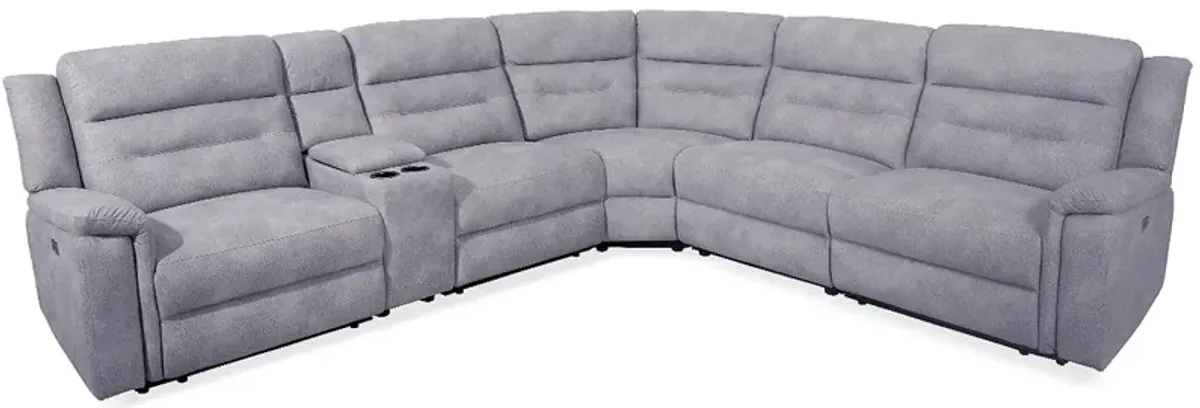 Arvada 6 Pc. Power Reclining Sectional W/ 2 Armless Chairs