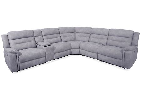Arvada 6 Pc. Power Reclining Sectional W/ 2 Armless Chairs