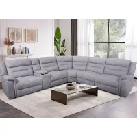 Arvada 6 Pc. Power Reclining Sectional W/ 2 Armless Chairs