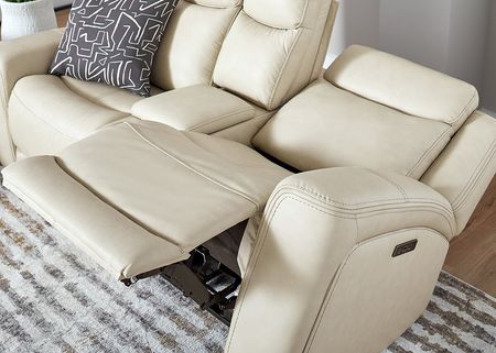 Davidson Gray Leather 3 Pc. Power Reclining Living Room W/ Power Headrests By Drew & Jonathan