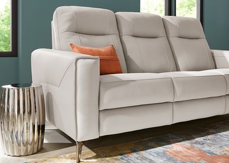 Parkside Heights Gray Leather 2 Pc. Power Reclining Living Room W/ Power Headrests By Drew & Jonathan