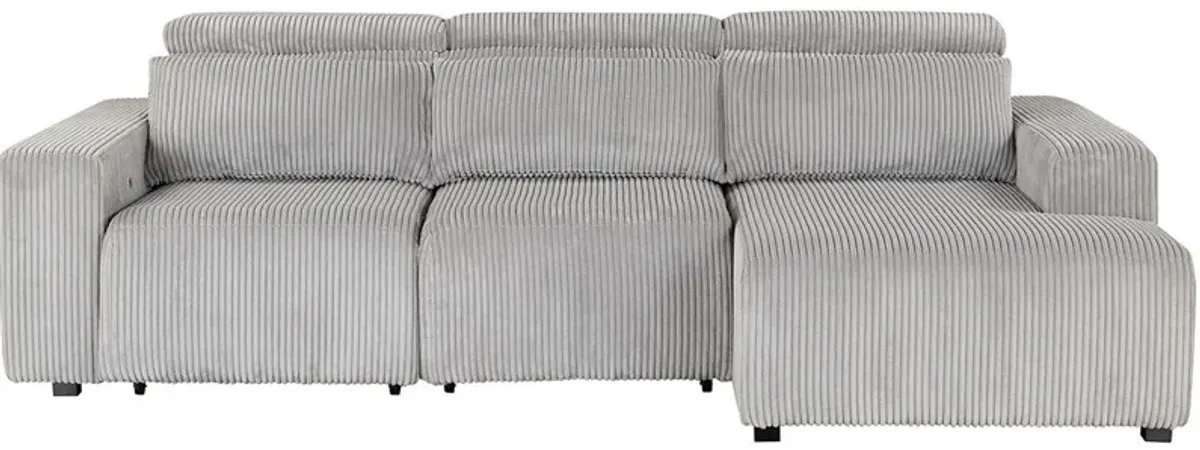 Zoro 3 Pc. Sectional W/ Adjustable Headrests & Chaise