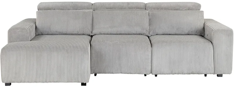 Zoro 3 Pc. Sectional W/ Adjustable Headrests & Chaise (Reverse)