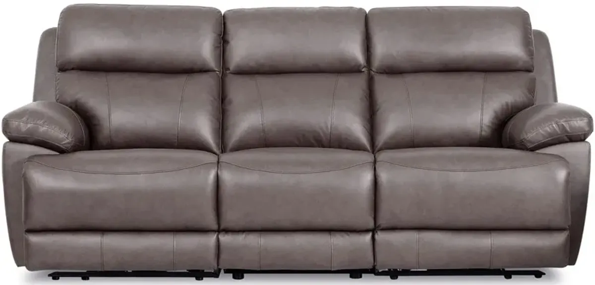 Joliet Brown Leather 3 Pc. Power Reclining Living Room