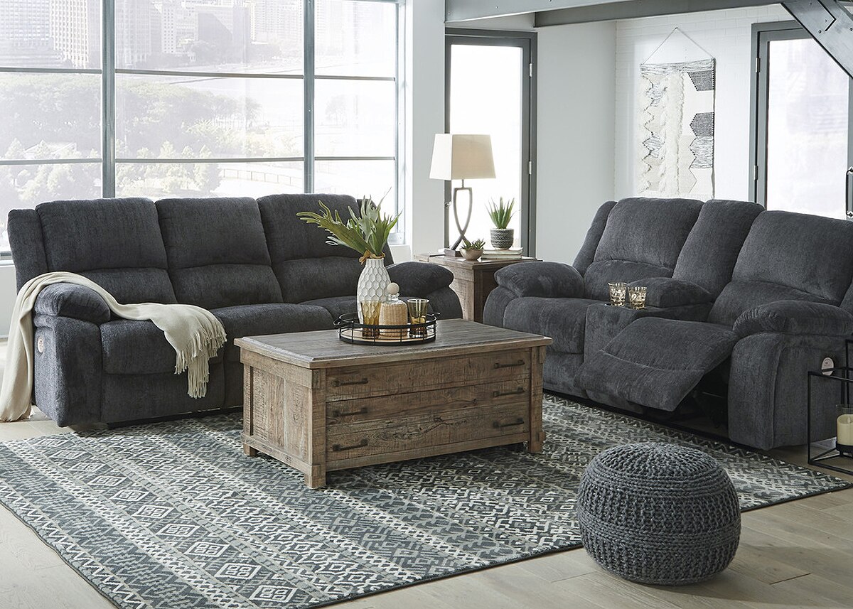 Huron Gray 3 Pc. Power Reclining Living Room