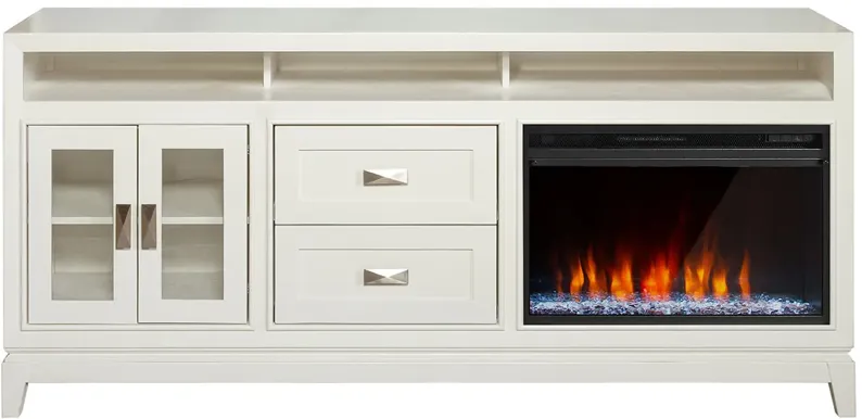 Denton White 72" Fireplace