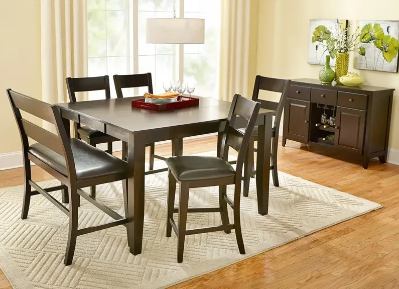 Nicki Cherry 6 Pc. Counter Height Dinette