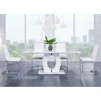 Rossi 5 Pc. Dinette w/White Side Chairs