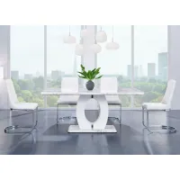 Rossi 7 Pc. Dinette w/White Side Chairs