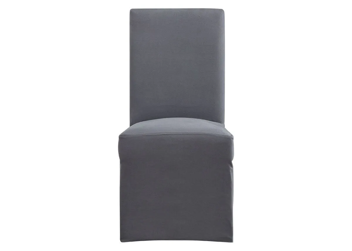 Richland Parsons Dining Chair W/ Gray Slipcover