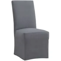 Richland Parsons Dining Chair W/ Gray Slipcover
