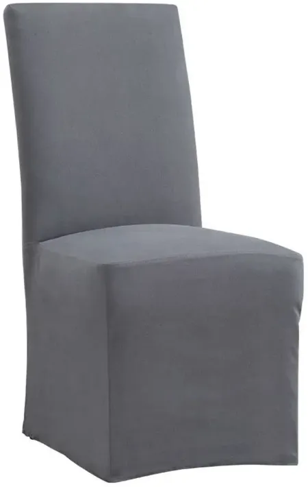 Richland Parsons Dining Chair W/ Gray Slipcover
