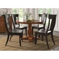 Lakewood Black 5 Pc. Dinette W/ Panel Back Chairs